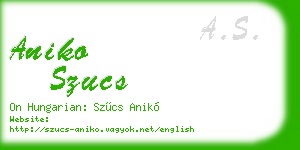 aniko szucs business card